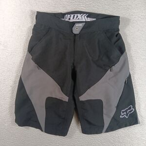 Fox Racing Shorts Mens 34 Gray Ranger Cargo 13" Inseam Padded MTB Cycling